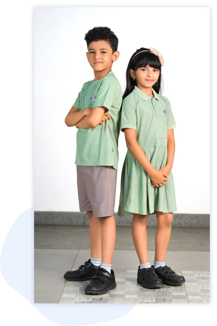 Scribbles school uniform students